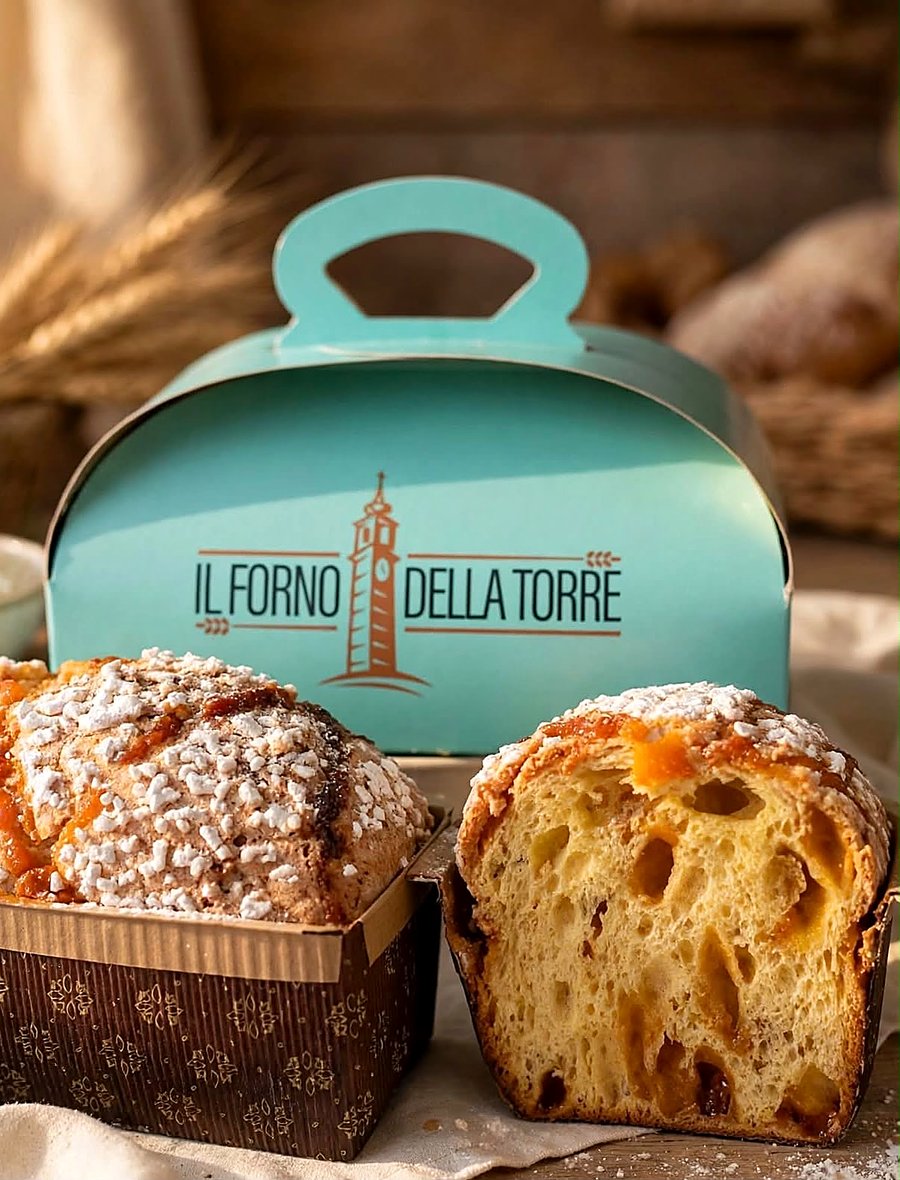Il panettone artigianale del Forno della Torre con la sua confezione